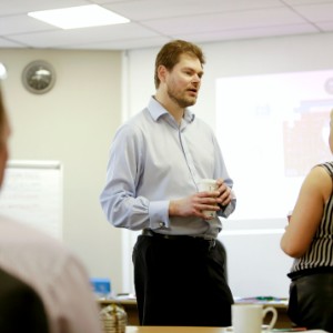 Alan speaking to delegates at a workshop.